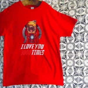 Tee shirt Gildan Pug dog( 214Bhctt) preowned clean no damage very good